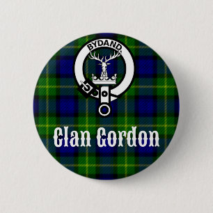 Clan Gordon Tartan Wappen Button