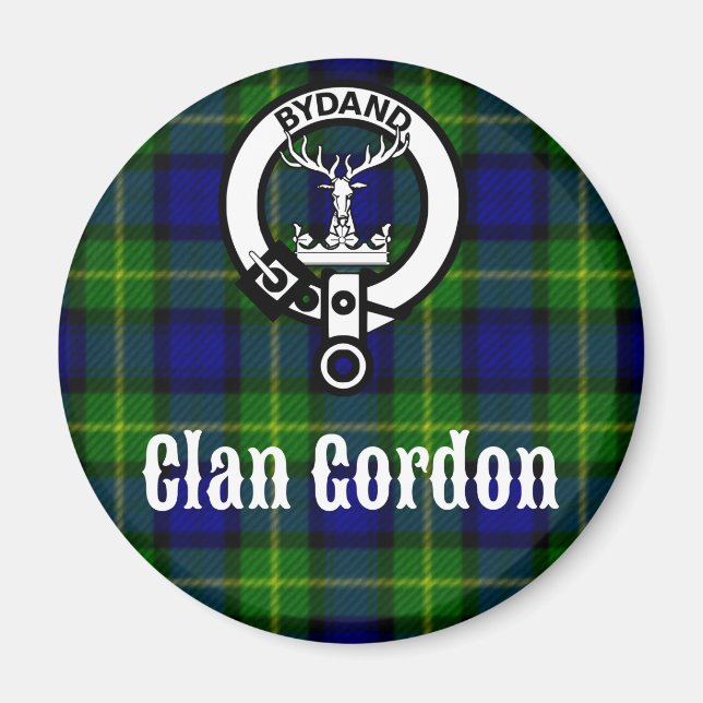 Clan Gordon Tartan Wappen Magnet (Vorne)