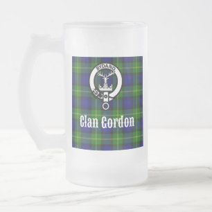 Clan Gordon Tartan Wappen Mattglas Bierglas