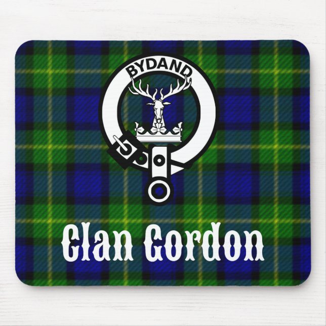 Clan Gordon Tartan Wappen Mousepad (Vorne)