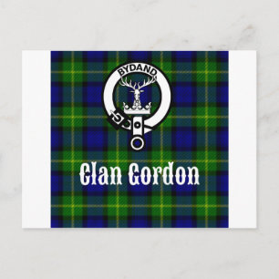 Clan Gordon Tartan Wappen Postkarte