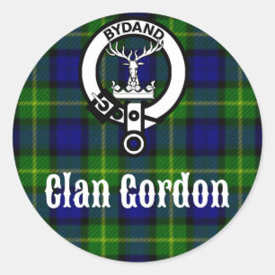 Clan Gordon Tartan Wappen Runder Aufkleber