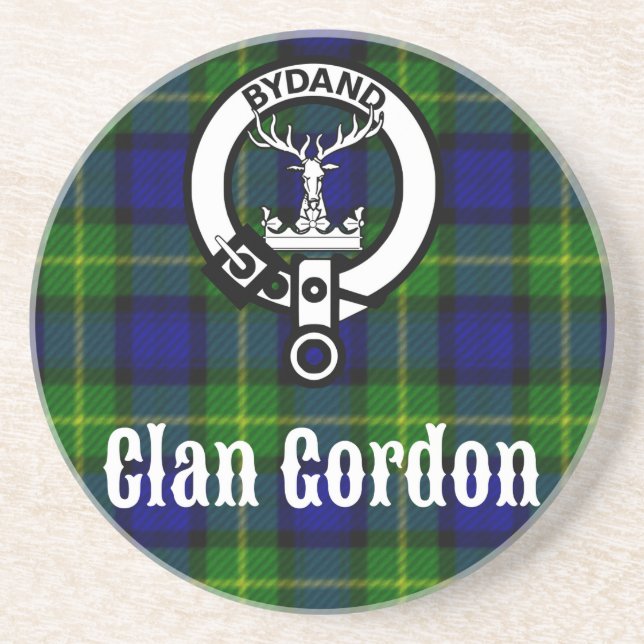 Clan Gordon Tartan Wappen Sandstein Untersetzer (Vorne)