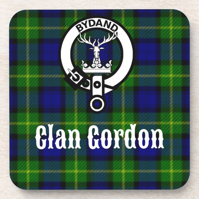 Clan Gordon Tartan Wappen Untersetzer (Vorderseite)