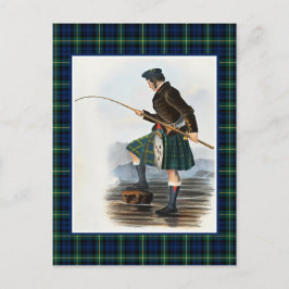 Clan Gordon Vintag Illustration Tartan Frame Postkarte