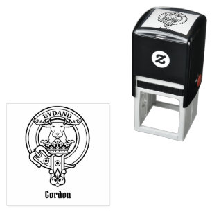 Clan Gordon Wappen Selbstfarbige Briefmarke Permastempel
