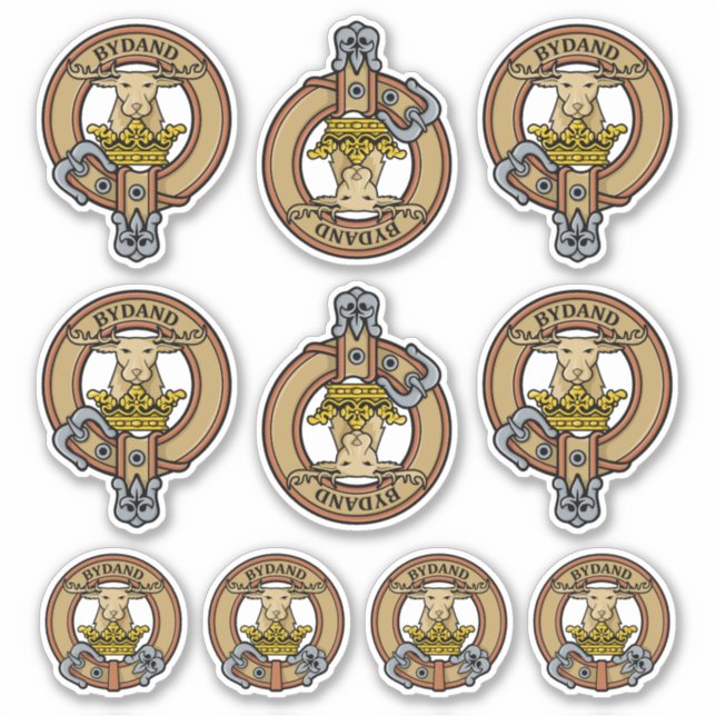 Clan Gordon Wappen Sticker Set (Vorderseite)