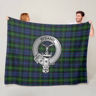 Clan Gordon Wappen & Tartan Fleece Blanket