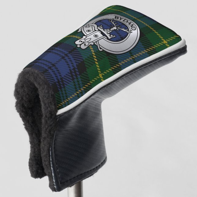 Clan Gordon Wappen & Tartan Golf Headcover (3/4 Vorderseite)