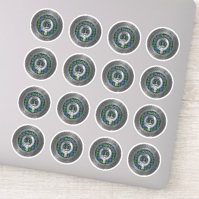 Clan Gordon Wappen & Tartan Knot Sticker (Detail)