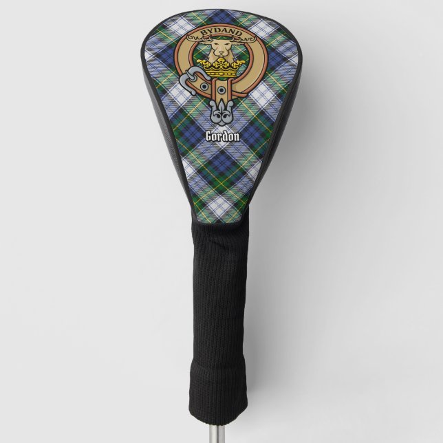 Clan Gordon Wappen über Dress Tartan Golf Headcover (Vorderseite)