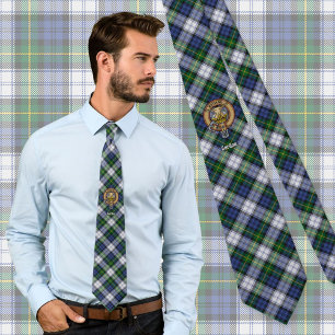 Clan Gordon Wappen über Dress Tartan Krawatte