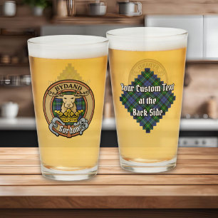 Clan Gordon Wappen über Tartan Glas
