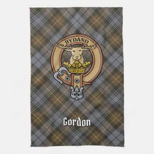 Clan Gordon Wappen über Wetterfest Tartan Geschirrtuch