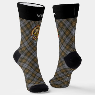 Clan Gordon Wappen über Wetterjagd Tartan Socken