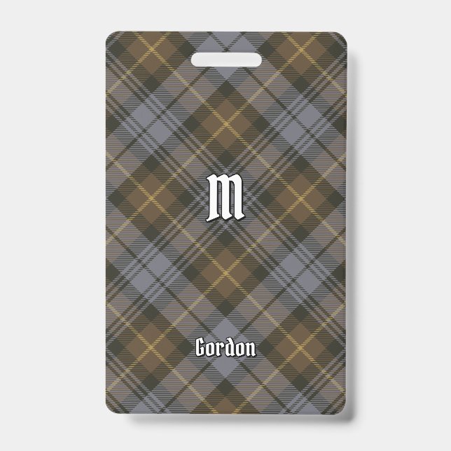 Clan Gordon Weathered Tartan Abzeichen Ausweis (Vorderseite)