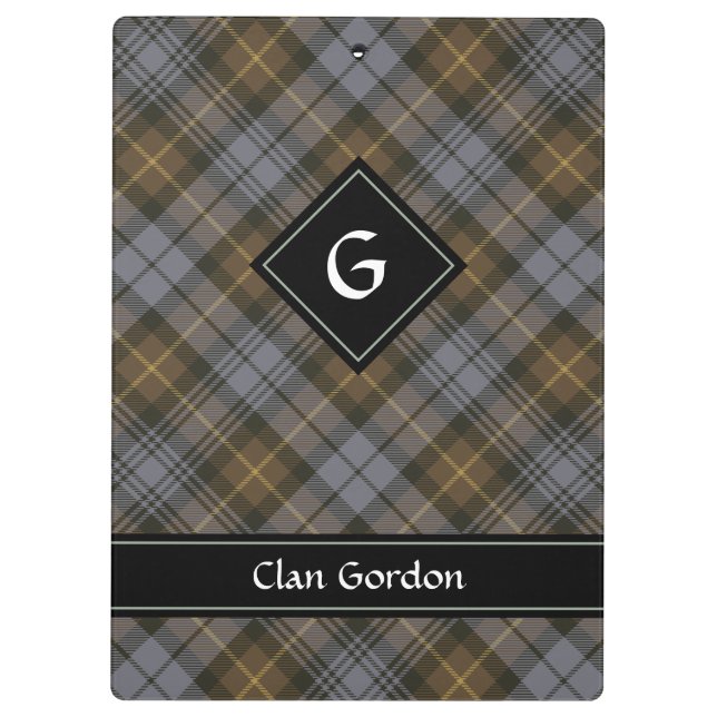 Clan Gordon Weathered Tartan Clipboard Klemmbrett (Rückseite)