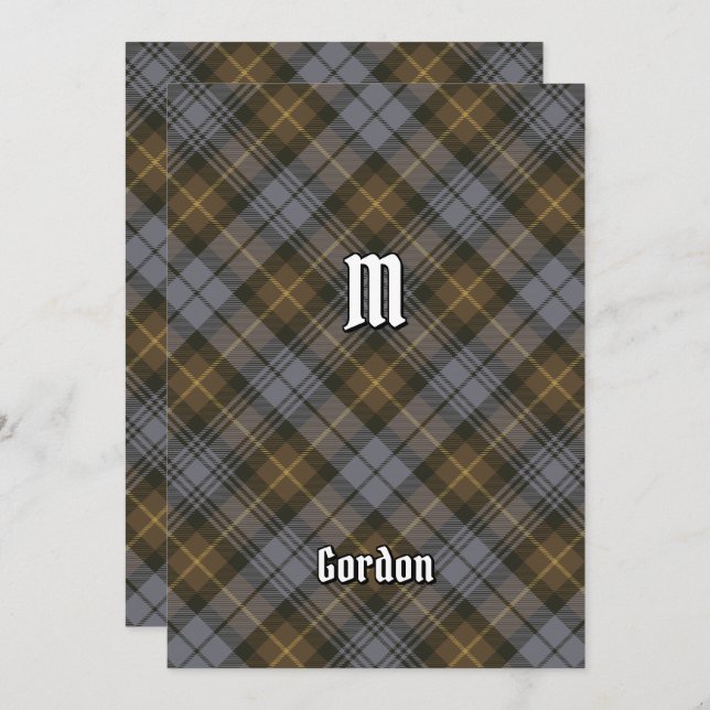 Clan Gordon Weathered Tartan Einladung (Vorne/Hinten)