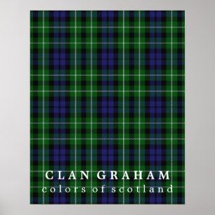 Clan Graham Colors of Scotland Tartan Poster