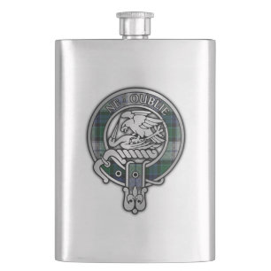 Clan Graham Wappen & Dress Tartan Flask Flachmann