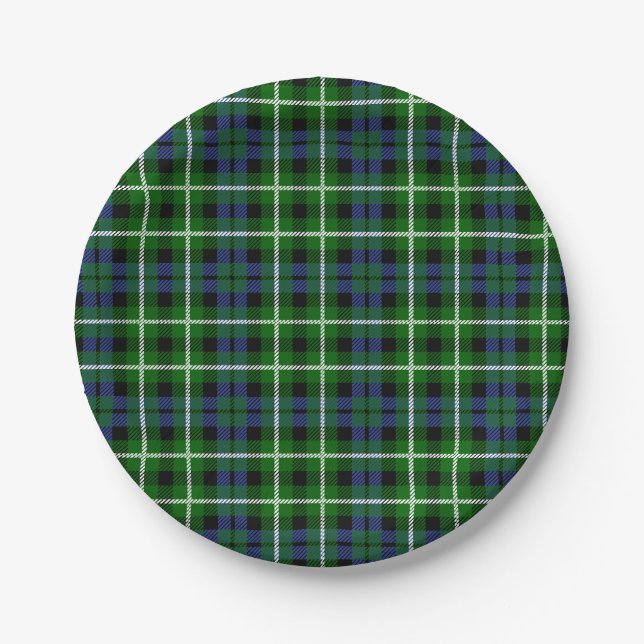 Clan-GrahamTartan Pappteller (Vorderseite)