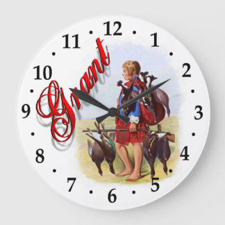 Clan Grant Scottish Dream Clock Große Wanduhr