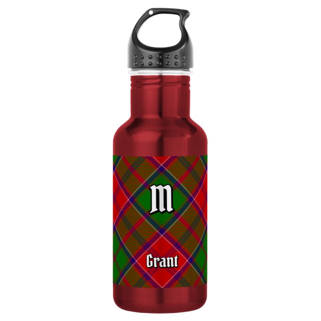Clan Grant Tartan Edelstahlflasche (Vorderseite)