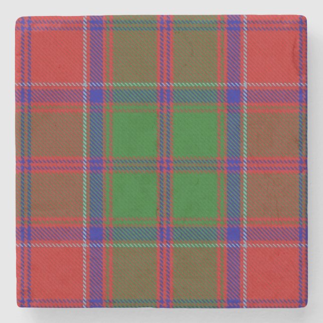 Clan Grant Tartan Kariert Stone Untersetzer (Vorderseite)