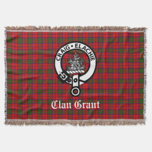 Clan Grant Wappen Abzeichen und Tartan Decke