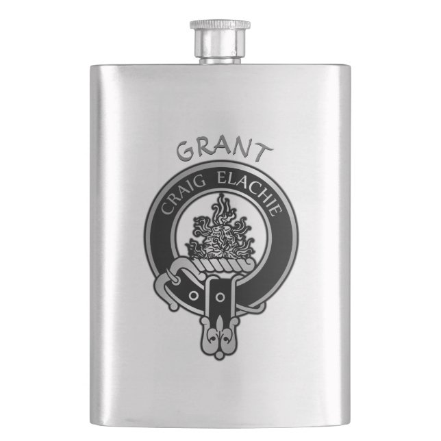 Clan Grant Wappen Flask Flachmann (Vorderseite)