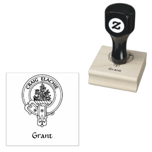 Clan Grant Wappen Rubber Briefmarke Gummistempel
