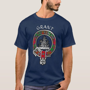 Clan Grant Wappen & Tartan T - Shirt