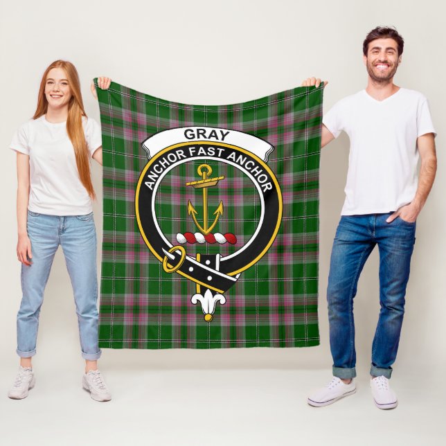 Clan Gray Hunting Tartan Kariert Fleecedecke (Beispiel)