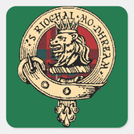 Clan Gregor Abzeichen Tartan Sticker Green