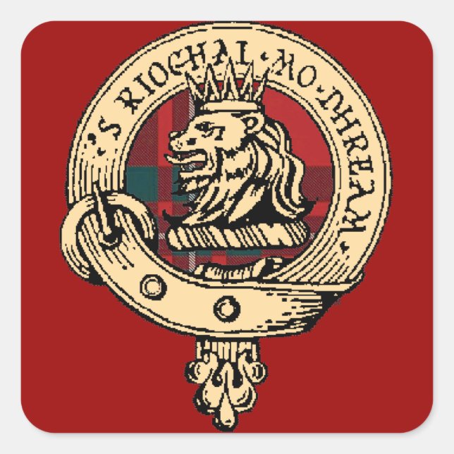 Clan Gregor Abzeichen Tartan Sticker Red (Vorderseite)