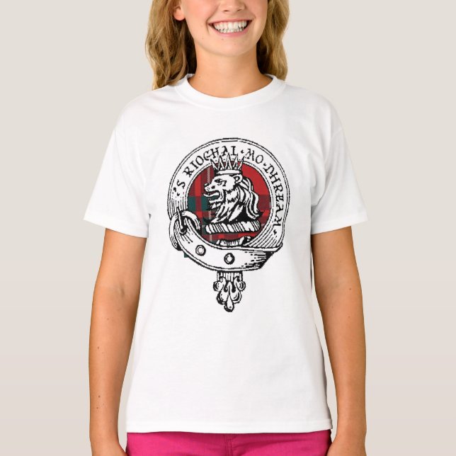 Clan Gregor Abzeichentartan-Behälter T-Shirt (Vorderseite)