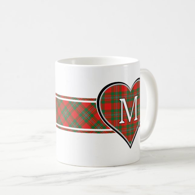 Clan Gregor MacGregor Tartan Heart Kaffeetasse (VorderseiteRechts)