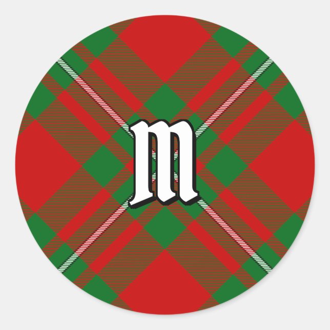 Clan Gregor Tartan Classic Round Sticker (Vorderseite)