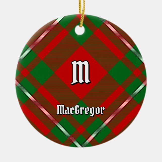 Clan Gregor Tartan Keramik Keramik Ornament (Vorne)