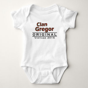 Clan Gregor Vintage - Geburtstag anpassen Baby Strampler