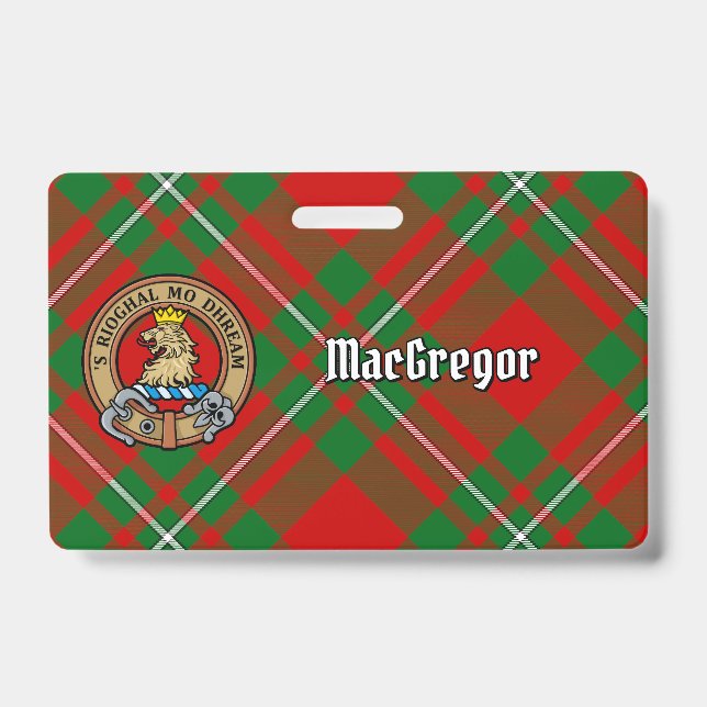 Clan Gregor Wappen über Tartan Ausweis (Vorderseite)