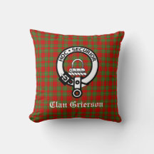 Clan Grierson Wappen Abzeichen & Tartan