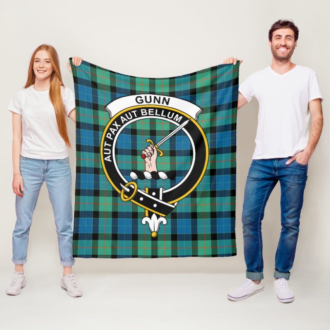 Clan Gunn Ancient Tartan Kariert Fleecedecke (Beispiel)