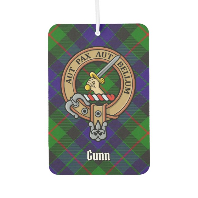 Clan Gunn Crest Air Freshener Autolufterfrischer (Vorderseite)