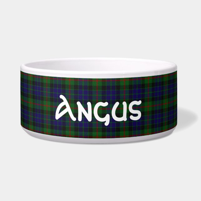Clan Gunn Custom Tartan Kariert Pet Bowl Napf (Vorderseite)