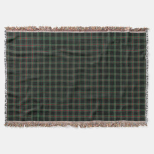 Clan Gunn Dark Green und Black Scottish Tartan Decke