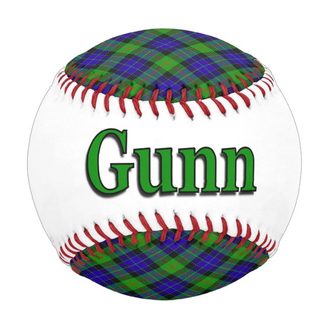 Clan Gunn Scottish Tartan Dreams Baseball (Vorderseite)