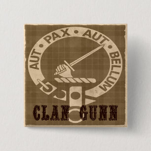 Clan Gunn Sepia Button