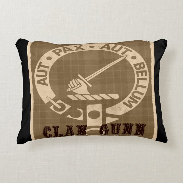 Clan Gunn Sepia Dekokissen (Vorderseite)