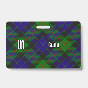 Clan Gunn Tartan-Abzeichen Ausweis